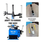 ME-T530Z Double Arm Tire Changer Machine ME-B620T Wheel Balancer Machine Combo 12"-24 Inch Rim Range 2.0HP Motor, 1g Balancing Precision Professional Tire Repair Equipment