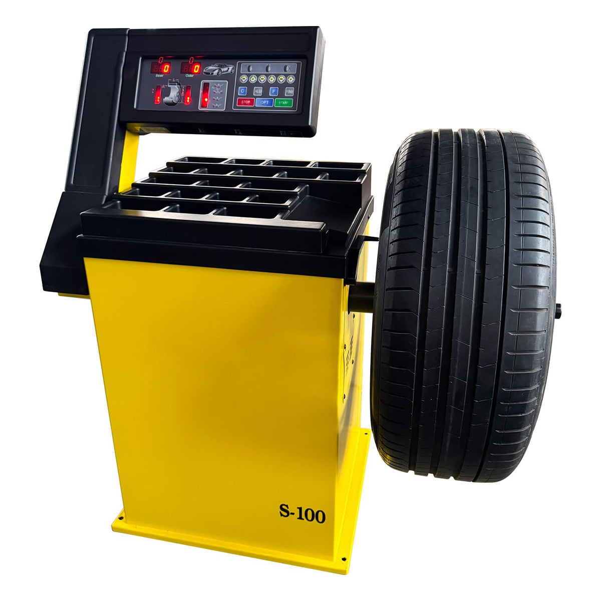 S-710 Tire Balancer - 110V 0.25kw | 12-24" Rim Professional Wheel Balancer for Tire Repair and Wheel Balancing Garage Shop Equipment w/ 1 Year Full Warranty