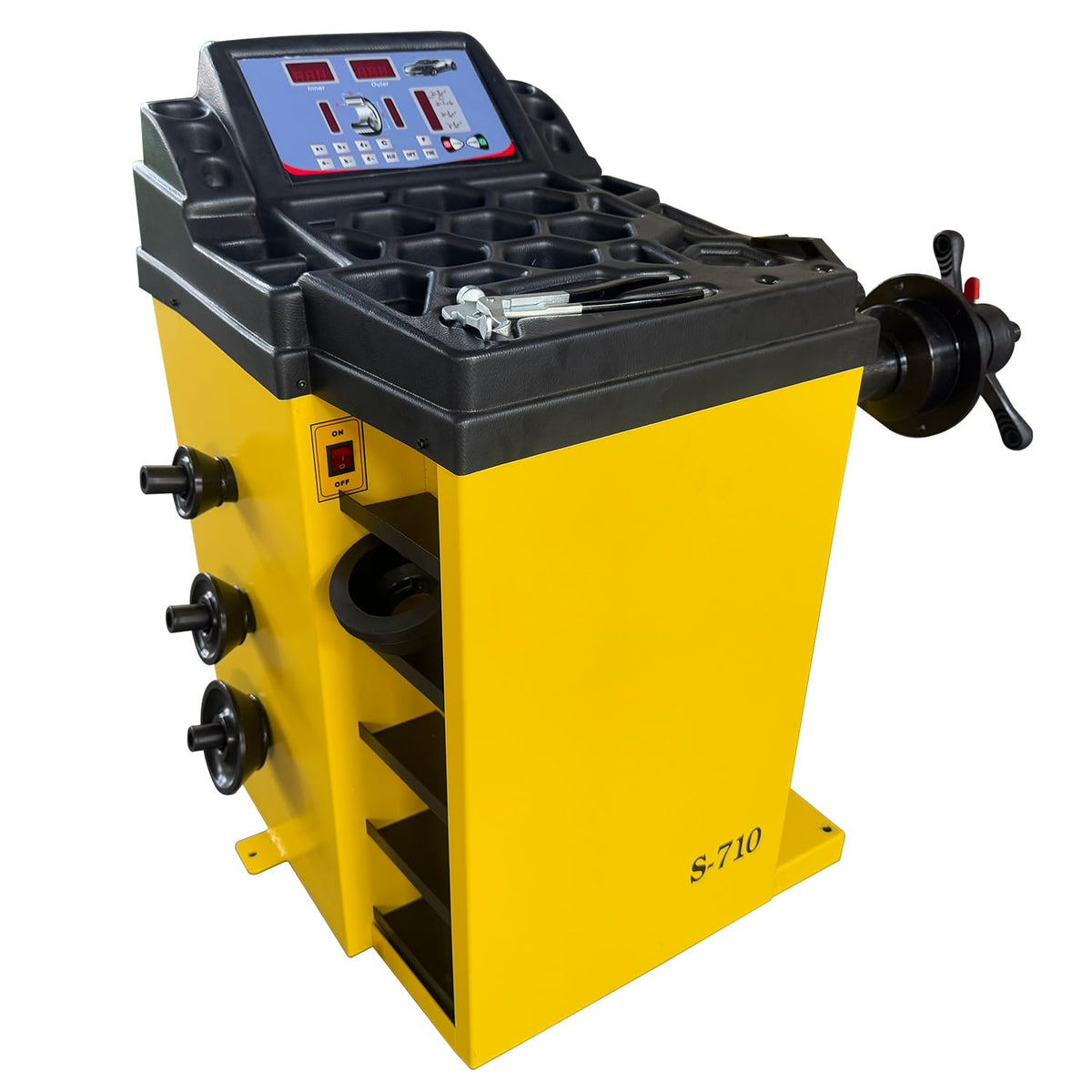 S-710 Tire Balancer - 110V 0.25kw | 12-24" Rim Professional Wheel Balancer for Tire Repair and Wheel Balancing Garage Shop Equipment w/ 1 Year Full Warranty
