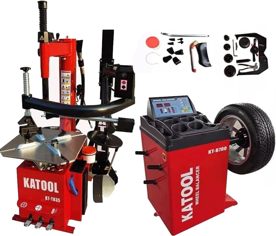Professional 26" Turn Table Tire Changer Machine Combo with Bead Blaster Wheel Balancer Machine Tire Machine