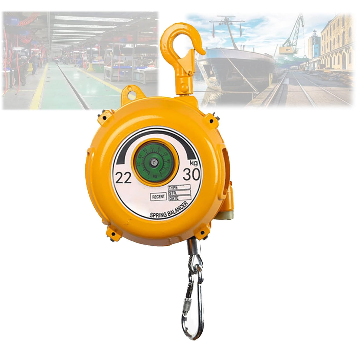 SPABOY Tower Type Spring Balancer, Heavy Duty Tool Balancer with Self-Locking Function, Iron Hanging Balancer,Hanging Holder 1.5 M Wire Rope, for Hanging Equipment Parts Welding Etc. (Size : 15-22kg)
