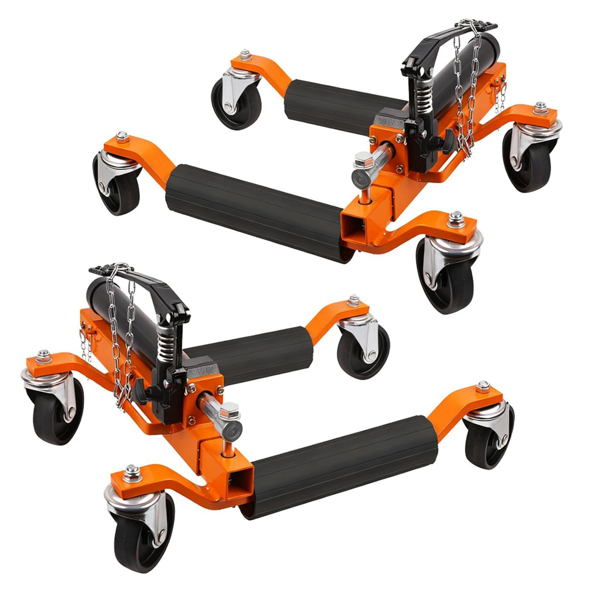 2 Pack Hydraulic Car Wheel Dolly Ratchet Tire Positioning Jack Iron