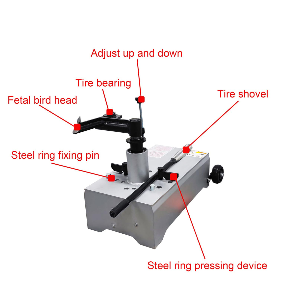 Portable Truck Tire Changer Machine Pneumatic Semi-Truck Tire Changer Air-Powered Wheel Changing Equipment for Tractor & Trailer Wheels Compatible R16 R22.5 Rims