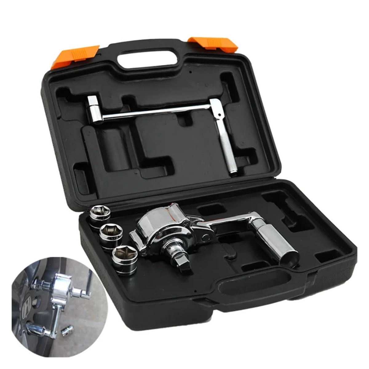 1Set 1/2" Torsional Torque Multiplier Wrench Lug Nut Remover Type Car Tire Disassembly Labor-Saving Force Wrench 3200N.M