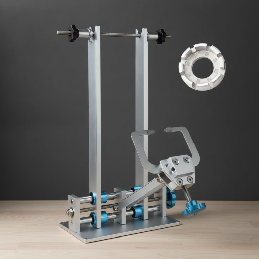 Wheel Truer Wheel Truing Stand Rim Alignment Clamping Adjustment Stable Bench Mount Fine Tuning Screws Aluminum Alloy Steel suitable for garages repair benches , Standard Version