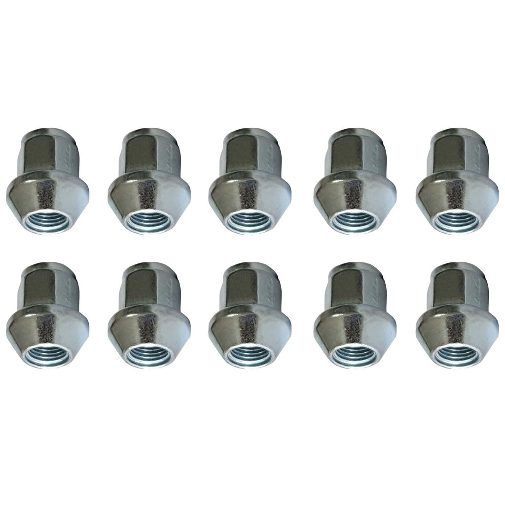 TRACER 10 x Wheel Nuts M12 x 1.25 Taper Collar Closed 60° 28 mm Spanner Width 17 mm Compatible with Chevrolet Matiz M2 Spark 1M Spark M2 Spark M4 Spar