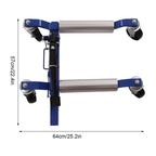 Car Wheel Dolly Jack Set of 4, 5200lbs Capacity Heavy Duty Self Loading Dolly with Ratcheting Foot Pedal, Retractable Ratcheting Wheel Dollies Vehicle Positioning Jack for Tire Auto Repair Moving