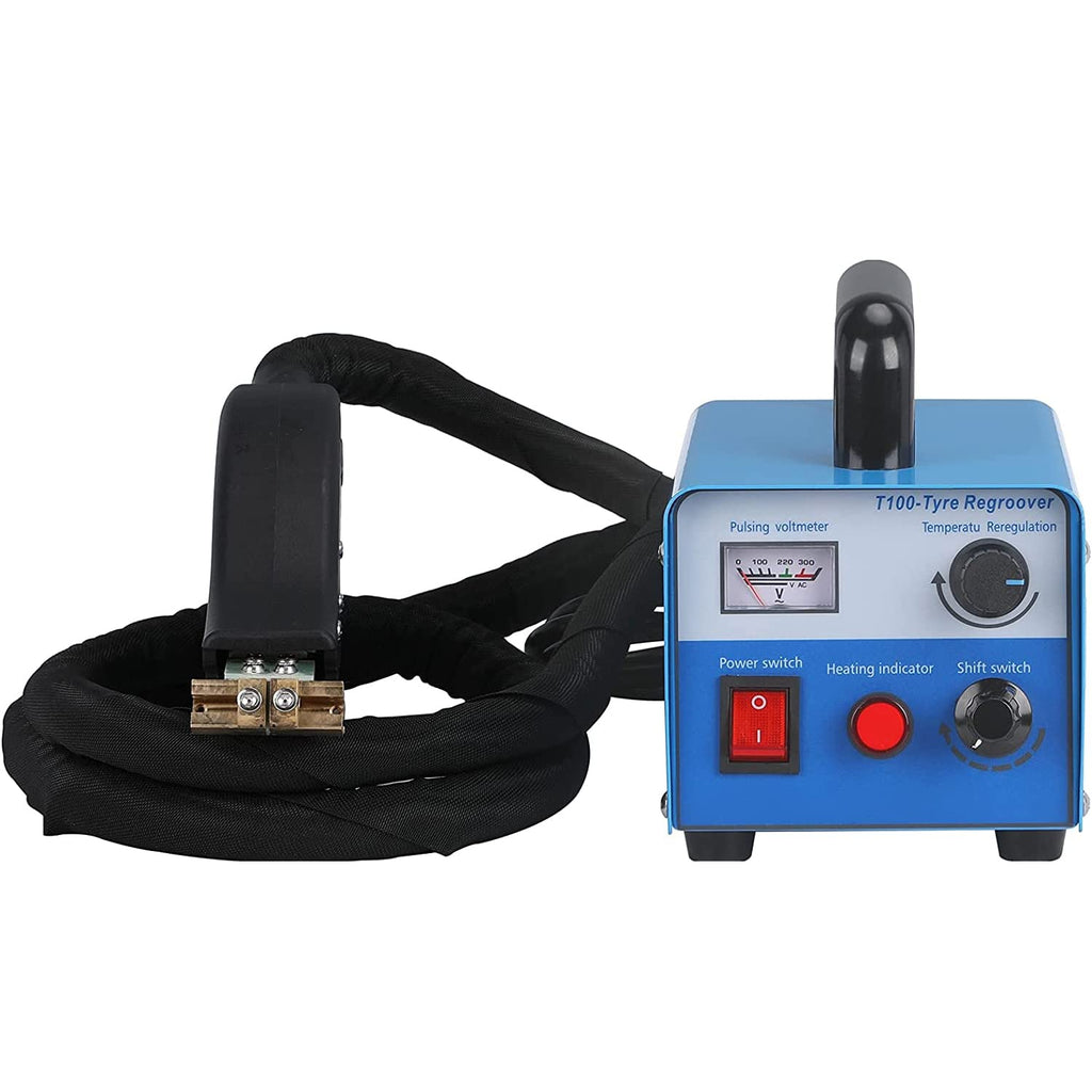Tire Iron Machine Grooving Tools, 110V 350W Iron Tire Groover Cutter with 20 Blades, Professional Tire Rubber Groover Machine for Any Tires
