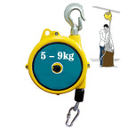 Practical Tools Adjustable Suspended Balancer Tool with Hook and Wire Rope for Assembly-Line and Hydraulic Equipment, Automatic Self-Locking Spring Tensioner
