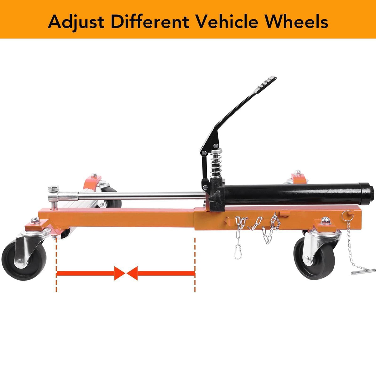 2 Pack Hydraulic Car Wheel Dolly Ratchet Tire Positioning Jack Iron