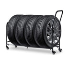 Tire Rack, Garage Tire Storage Rack, Tire Storage Rack with Wheels, Mobile Tire Rack for Workshop/Repair Shop/Factory, Metal Tire Trailer for 4 Tires