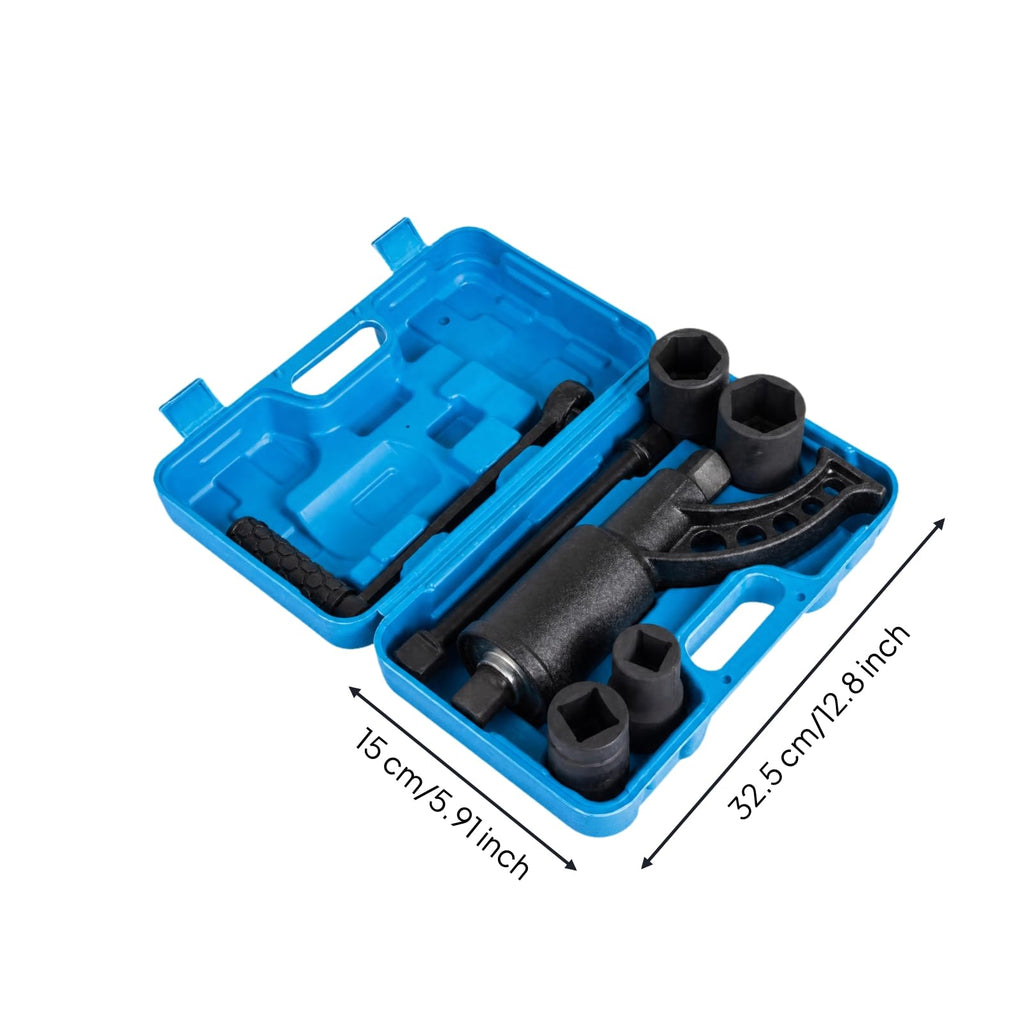 Milageto Wrench Set with 325 Mm Handle for Passenger Cars and Commercial Trucks in Garages
