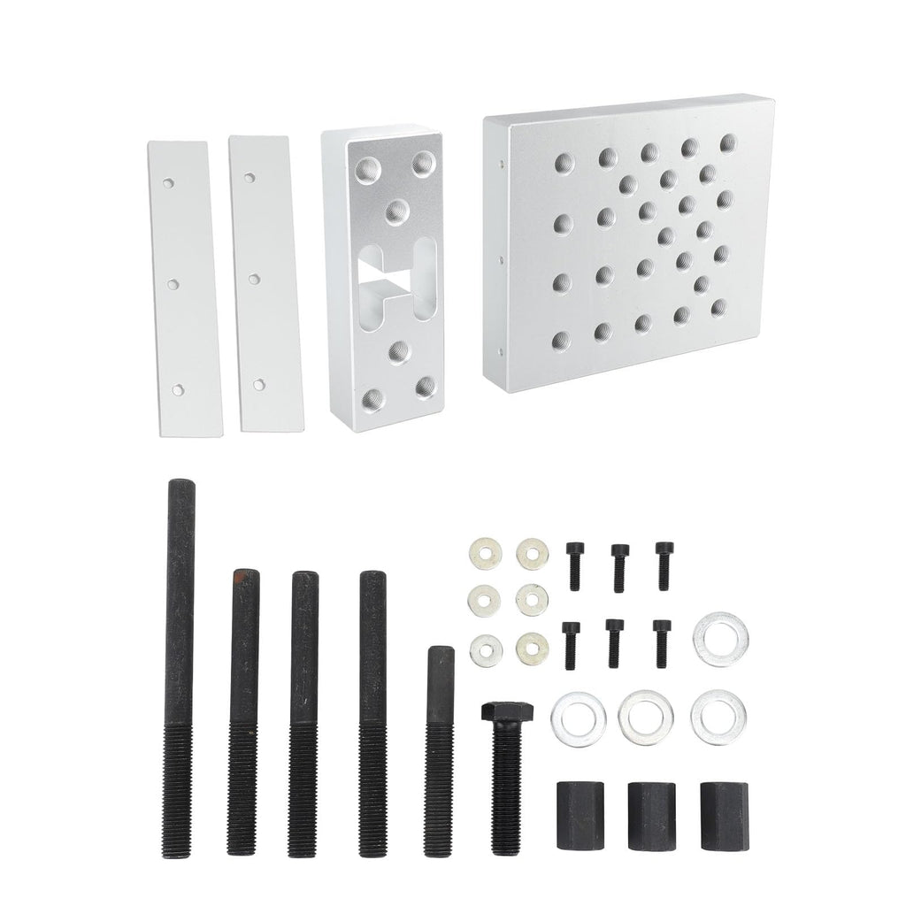 Universal Drill Press Support Plate Set, 30 Ton Capacity, for Car Wheel Hub Bearing Bushing Repair and Removal, Includes Positioning Plates and Spacer Blocks