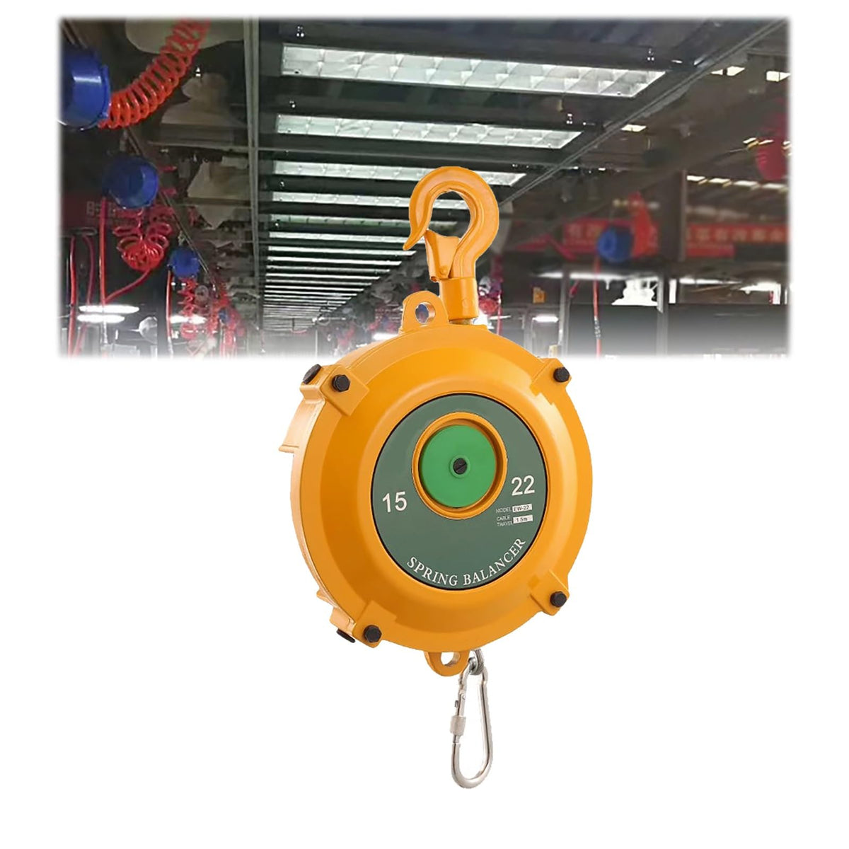 Retractable Spring Balancer, Hanging Retractable Tool Spring Balancer with Self-Locking Function for Tool Used in Automobile Molds, Parts Welding, Etc (40-50kg