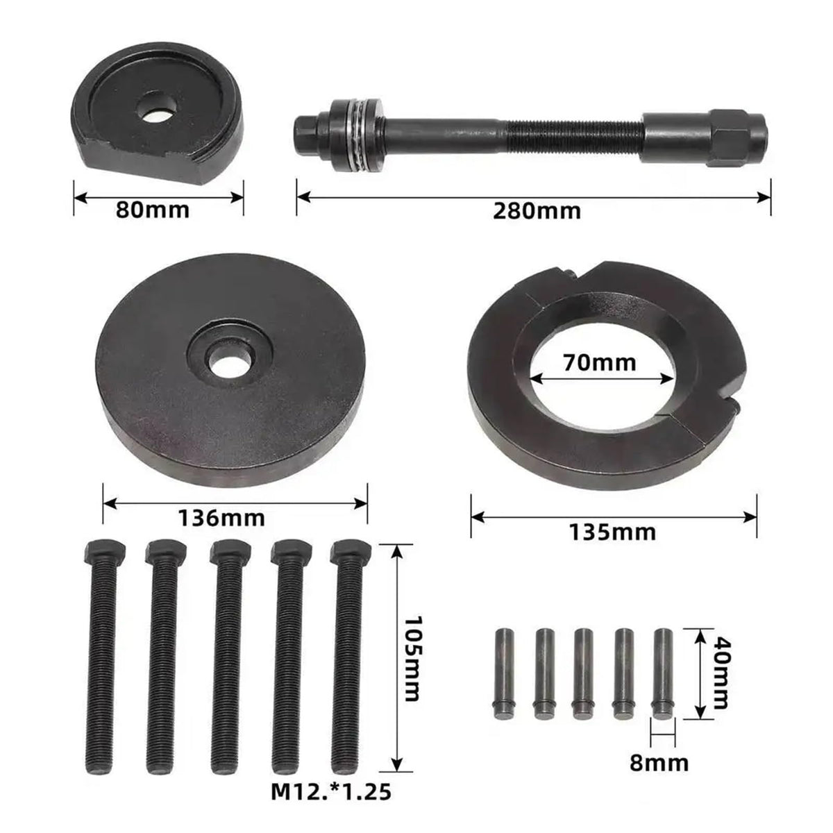 Wheel Bearing Tool Kit Rear Disassembly Compatible with Toyota Models