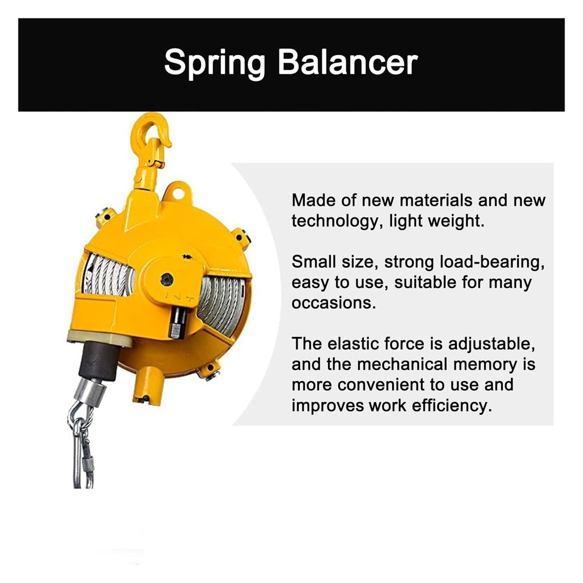 Spring Balancer Tool Balancer with Hook 1.5M Wire Rope,Workshop and Automotive Installations,Multifunctional Auxiliary Tools(9-15kg