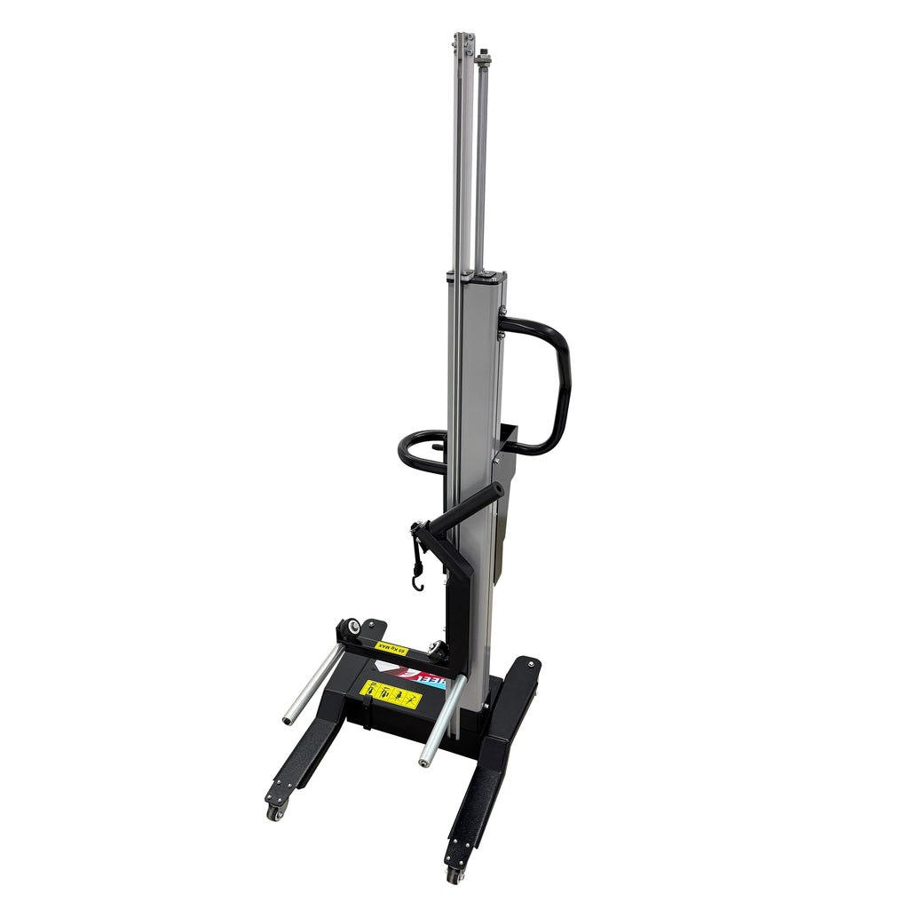 INTSUPERMAI Pneumatic Tire Wheel Lifter Dolly, 143.3LB Max Load Capacity, 3.9ft Lifting Height, Compressed Air Operated Tire Mounting Dismounting Hoist for Auto Repair Garage Tire Service Station