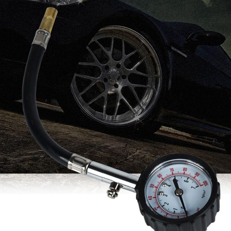 1 Pc Tire Pressure Gauge Universal Black Professional Meter Pressure Gauge for Vehicle Car Bike Auto
