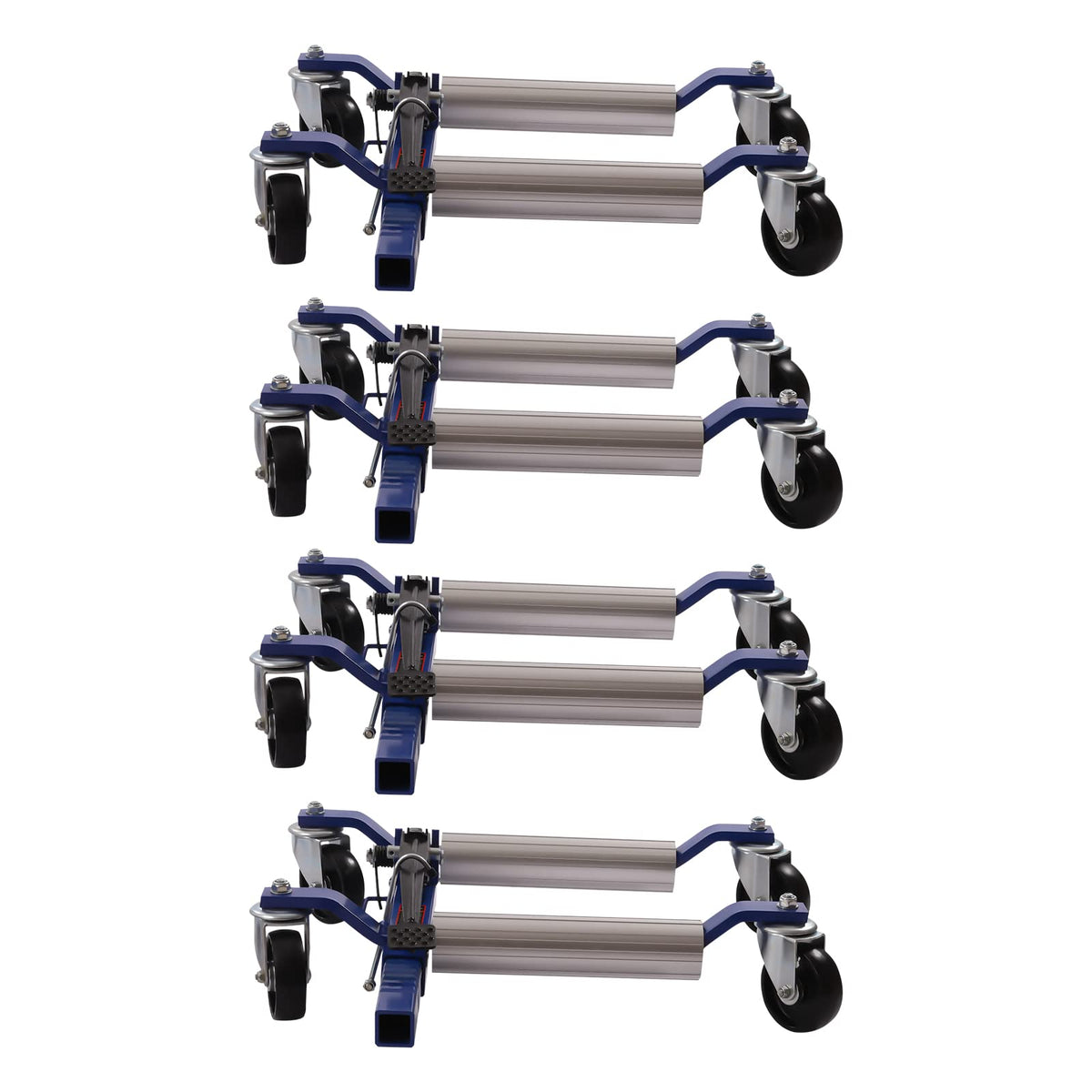 Car Wheel Dolly Jack Set of 4, 5200lbs Capacity Heavy Duty Self Loading Dolly with Ratcheting Foot Pedal, Retractable Ratcheting Wheel Dollies Vehicle Positioning Jack for Tire Auto Repair Moving