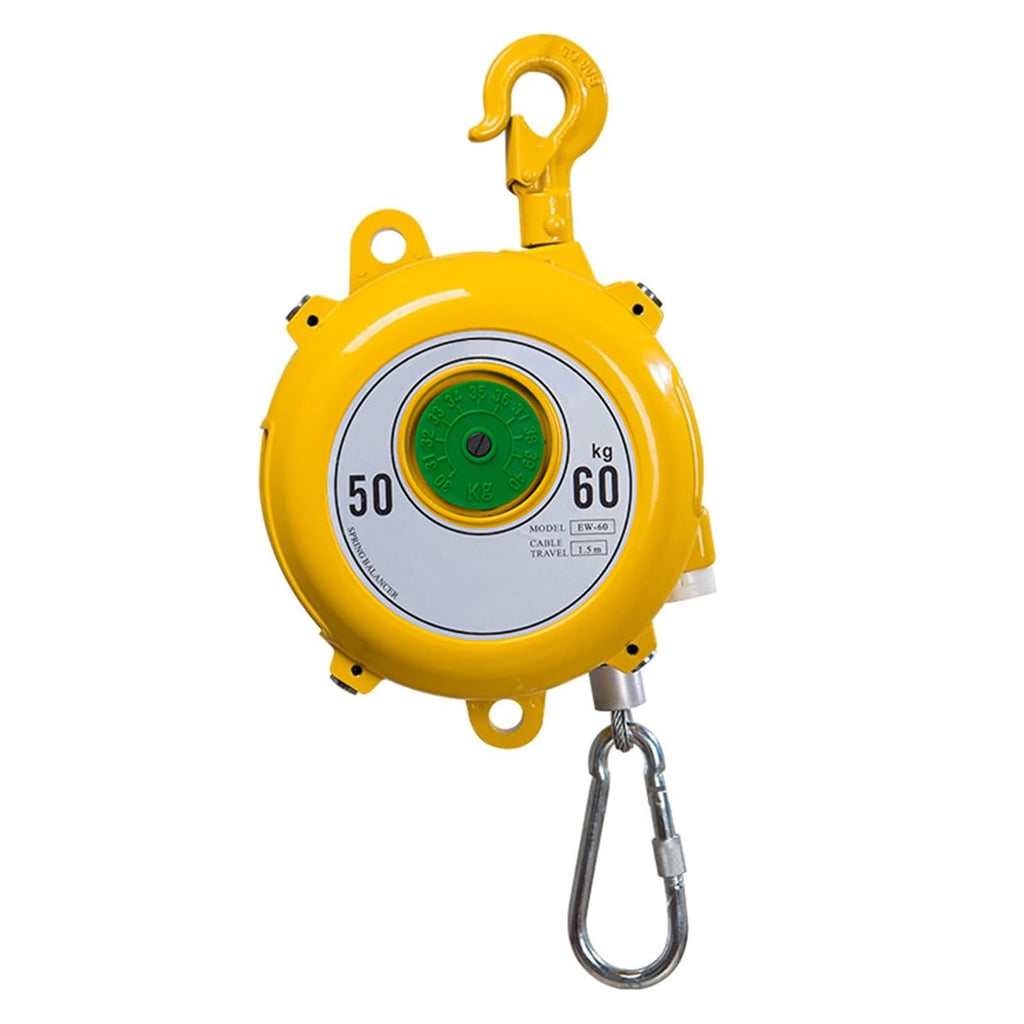 Heavy-Duty Retractable Spring Balancer with 1.5m Wire Rope & Hook - Reliable Tool Holder for Workshop & Automotive Equipment (30-40 Kg Capacity)