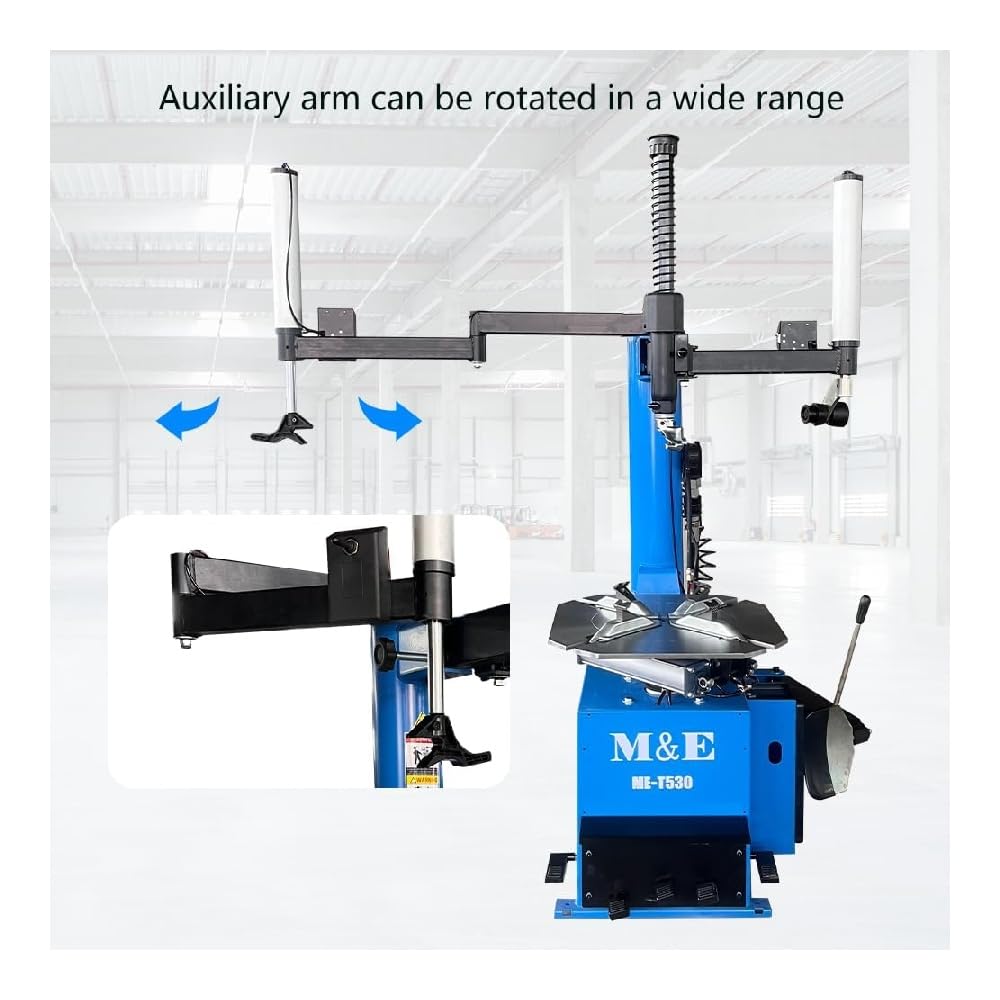 ME-T530Z 2.0HP Tire Changer with Bead Blaster Double Assist Arm & ME-B600 Wheel Balancer Machine Combo
