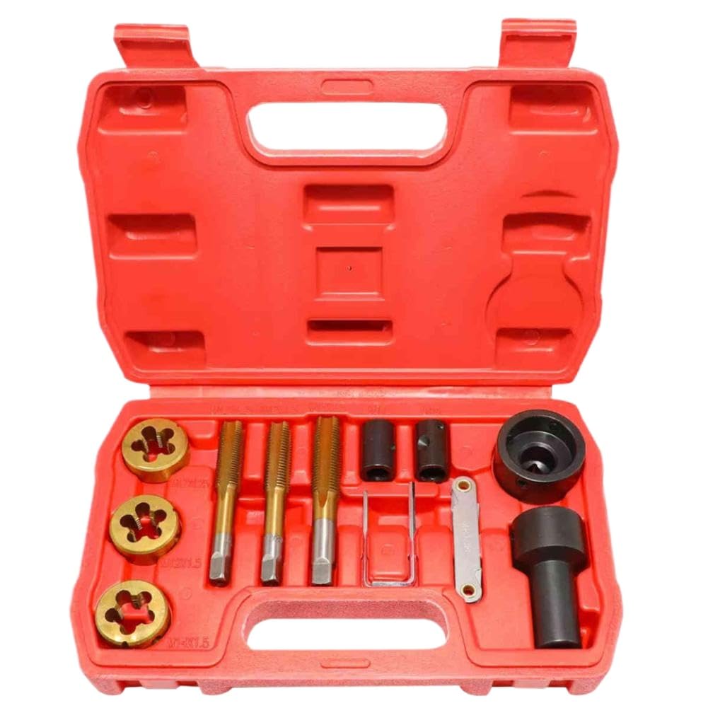 Tire Thread Repair Kit M12x1.5 M14x1.5 Tap & Die Tool