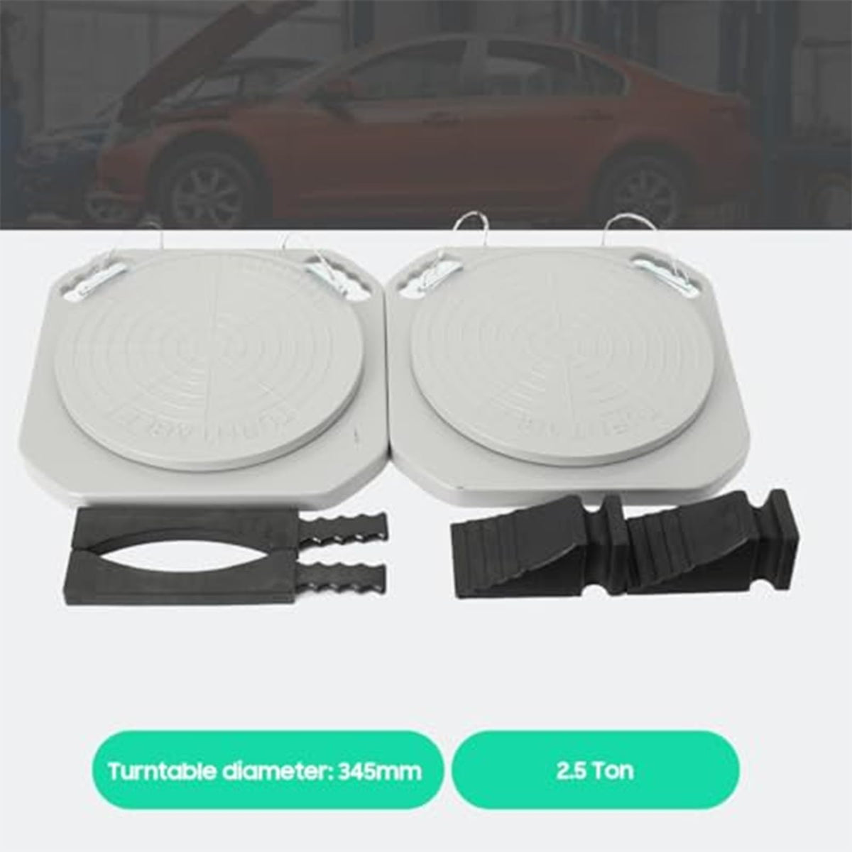 360° Wheel Alignment Turntable Pair, Heavy-Duty Turn Plates