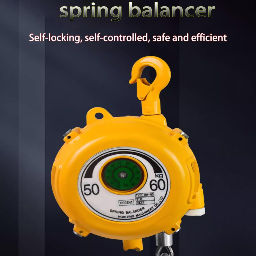 Spring Balancer, Spring Balancer with Tower Wheel Rope and Safety Buckle, Used in Workshops and Mechanical Engineering Improve Work Efficiency(1.6m-22-30kg)