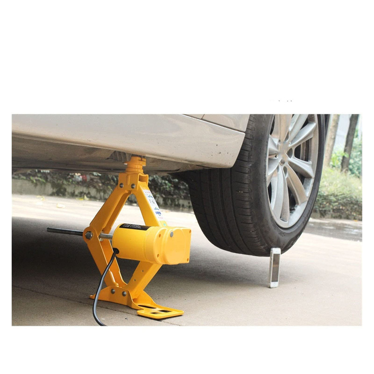 Trailer Jack, Electric Jack + Wrench Set 12V 2T Car Tire Changing Tool