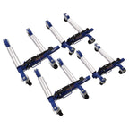 Car Wheel Dolly Jack Set of 4, 5200lbs Capacity Heavy Duty Self Loading Dolly with Ratcheting Foot Pedal, Retractable Ratcheting Wheel Dollies Vehicle Positioning Jack for Tire Auto Repair Moving