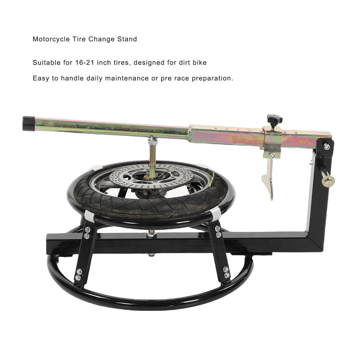 Keenso Motorcycle Tire Changer, Dirt Bike Tyre Changing Stand with Bead Breaker for 16-21 Inch Tires