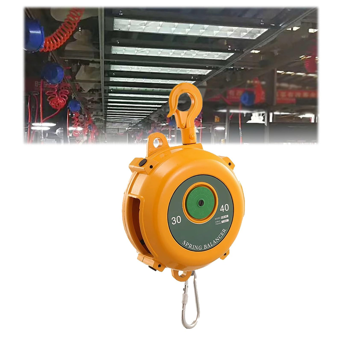 Retractable Spring Balancer, Hanging Retractable Tool Spring Balancer with Self-Locking Function for Tool Used in Automobile Molds, Parts Welding, Etc(3-5kg)