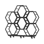 Rims Tire Rack for Garage, Tire Wheel Rim Holder, Movable Hexagon Car Rims Tire Display Rack, Steel Spare Tyre Organizer, Tire Wheel Organizer Holder(6-Frame)