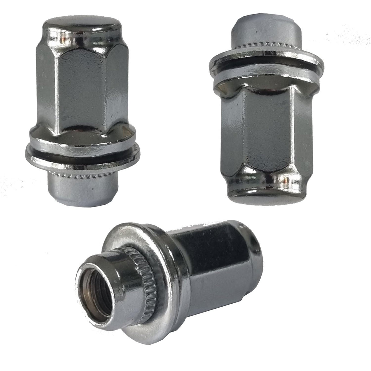 TRACER 10x Wheel Nuts M12 x 1.5 Flat Collar 47 mm | Spanner Width 21 mm Compatible with Lexus ES III GS I GS II GX I AWD GX II AWD is I LS