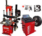KATOOL Professional 28" Turn Table Tire Changer Machine Combo with Bead Blaster Wheel Balancer Machine Tire Machine Wheel Changers