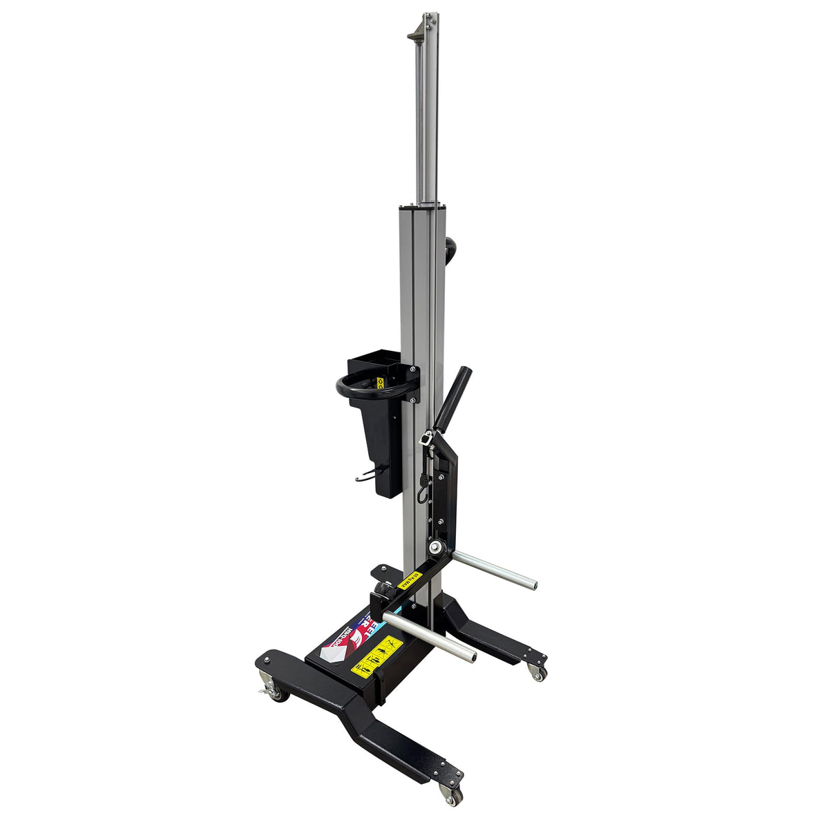 INTSUPERMAI Pneumatic Tire Wheel Lifter Dolly, 143.3LB Max Load Capacity, 3.9ft Lifting Height, Compressed Air Operated Tire Mounting Dismounting Hoist for Auto Repair Garage Tire Service Station