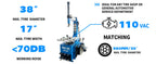 ME-T450 Swing Arm Tire Changer Machine Wheel Changer Tire Changer
