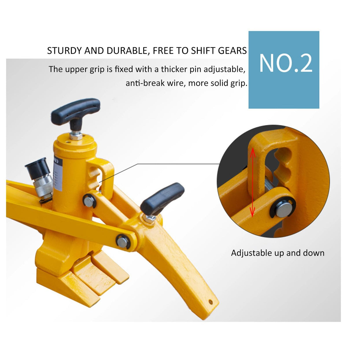 Hydraulic Tire Bead Breaker, 10000Psi Air Operated with Hose and Foot Pump, 2.3L Reservoir, Heavy Duty Kit for Truck, Tractor, Lawn Mower Maintenance