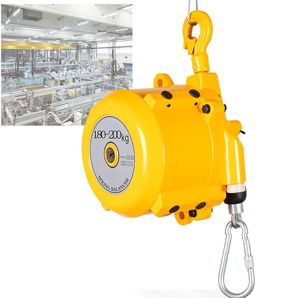 Spring Balancer with 1.5m Cable and Self-Locking Hook, Retractable Self-Locking Spring Balancer - Workshop and Automotive Equipment, Multifunctional Auxiliary Tools (60-70kg