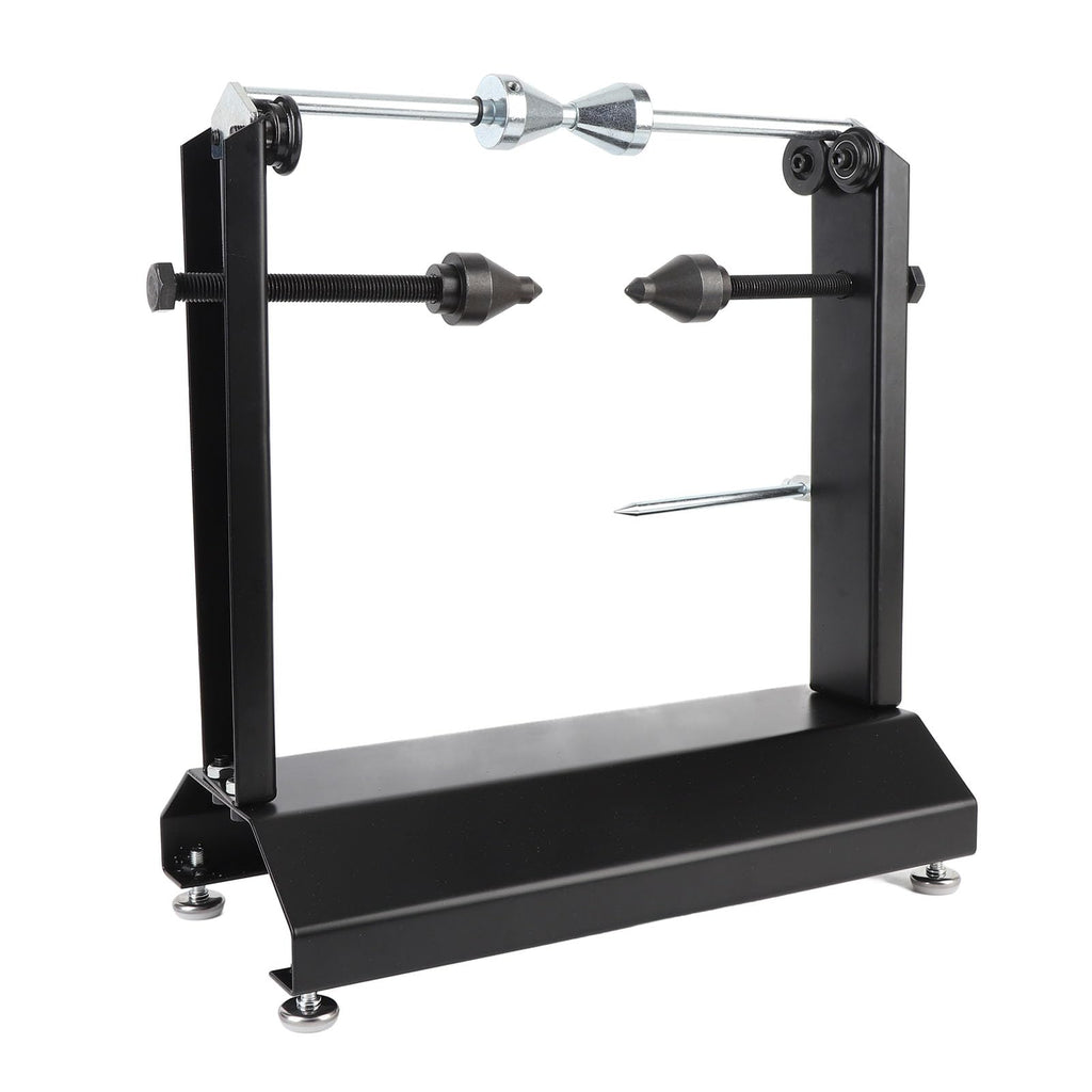 Motorcycle Wheel Balancer and Truing Stand with Adjustable Truing Pointer and Leveling Bubble, Heavy Duty Tire Balancer for Sport and Dirt Bikes, 1/2 Inch to 1 1/2 Inch Axles, Up