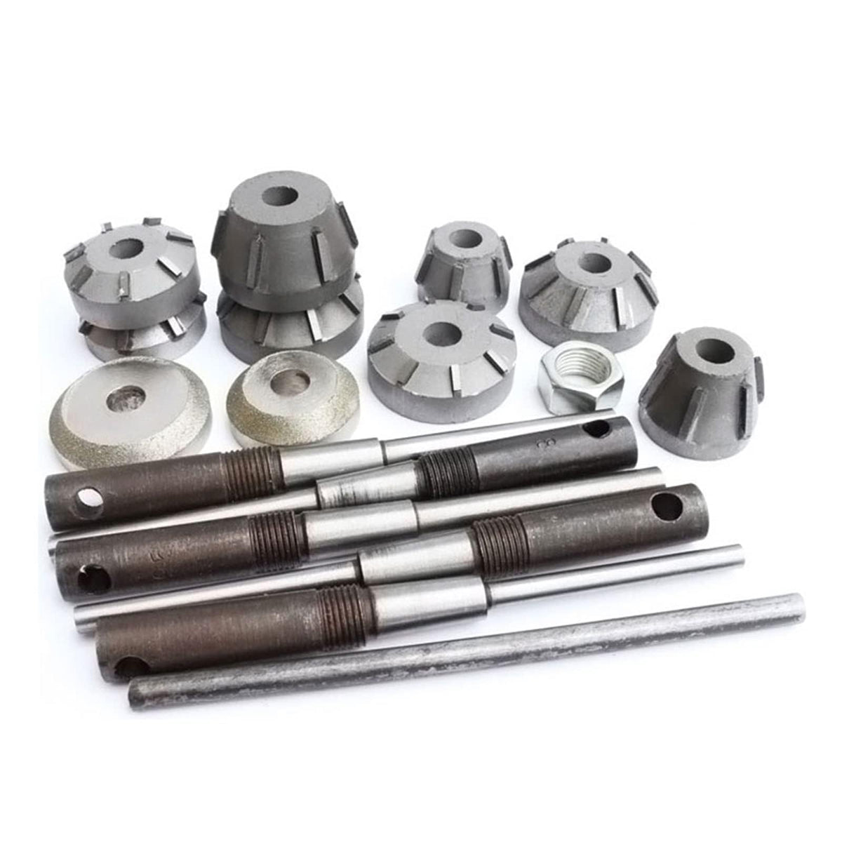 Universal Cemented Carbide Valve Seat Reamer(40pcs), Valve Repair Tools, High Precision, Not Easy to Deform, with Storage Box + Grinding Head, for Valve Repair,40pcs