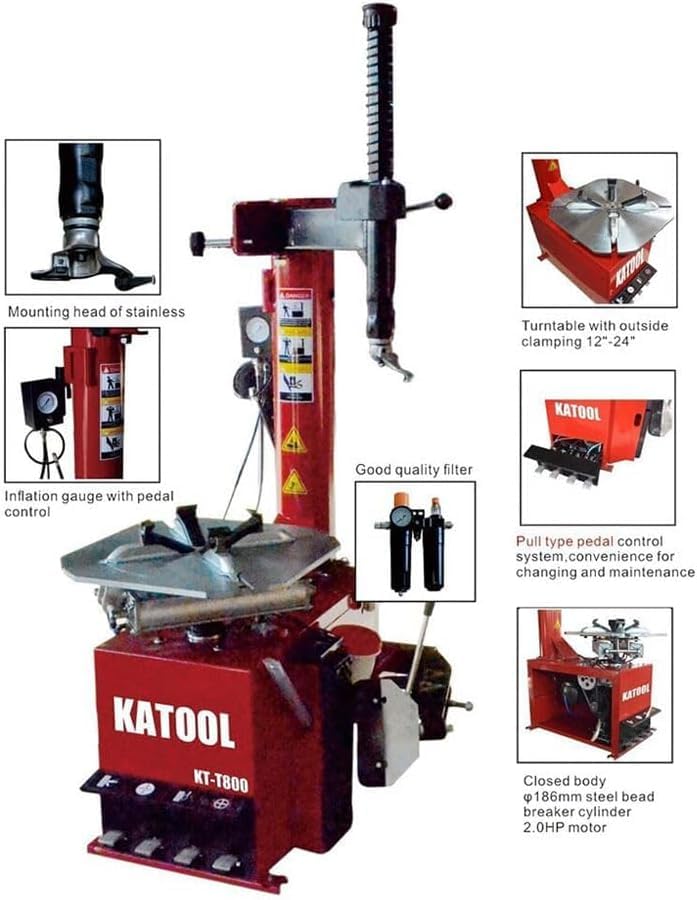 KT-T800 2.0HP Tire Changer Machine Wheel Changers Tires Machine Tire Changers Tire Repair Garage equipments Tire Tools