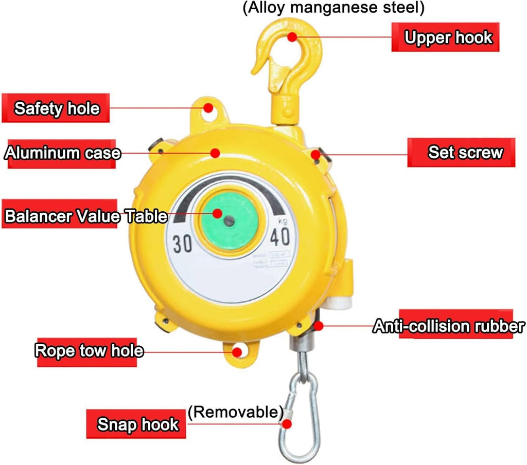 Spring Balancer Tool Balancer With Wire Rope And Hook For Workshop And Automotive Equipment (Size : 60-70kg)