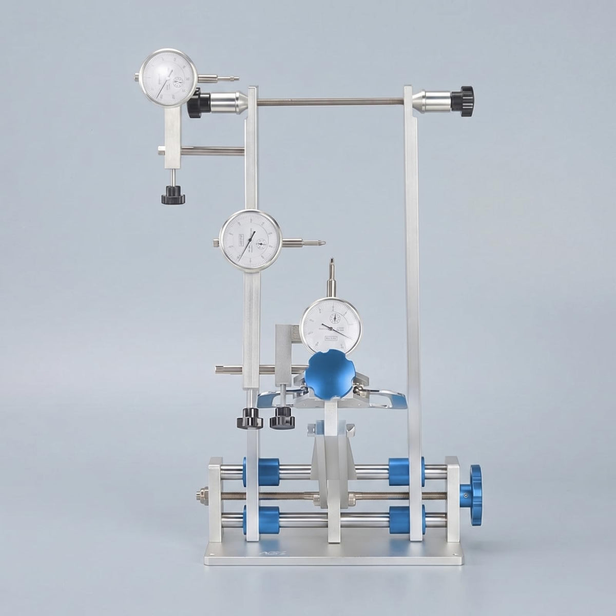 Wheel Truer Truing Frame Rim Alignment Clamping Rack Aluminum Alloy Steel Body Adjustable Threaded Points Suitable for routine servicing wheel building tuning , Professional Version