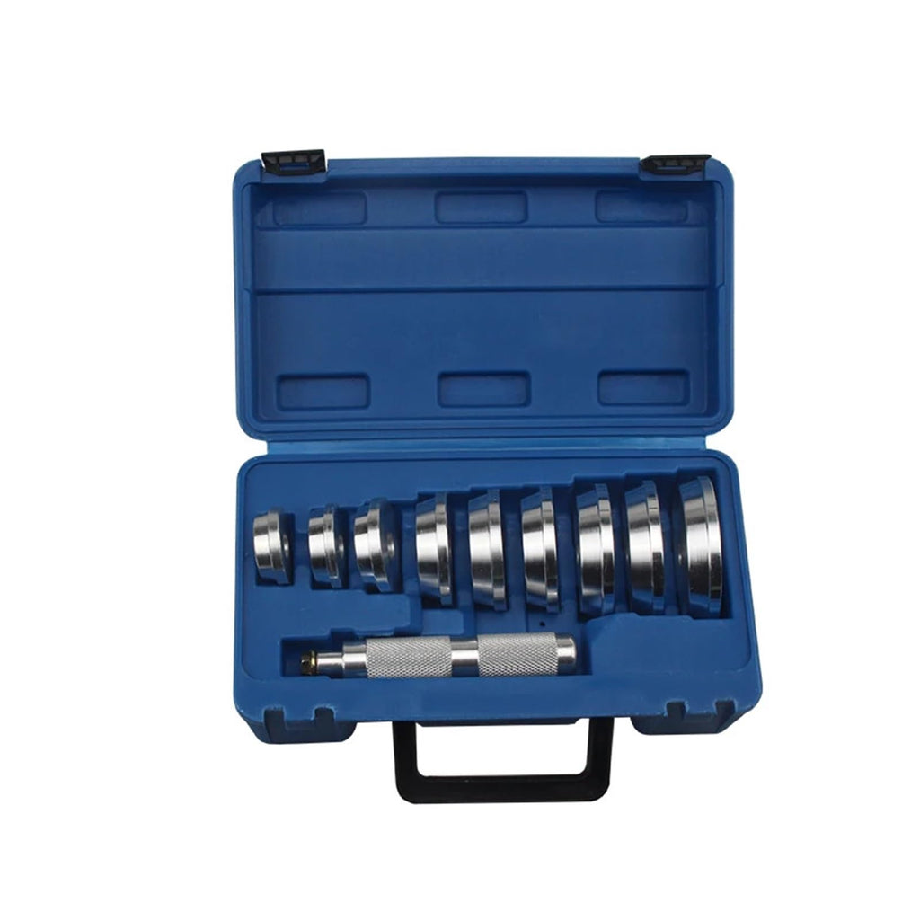 10pcs Axle Bushing Bearing Race Seal Install Driver Set Wheel Bearings 9 Discs & Drive Aluminium Auto Car Tool