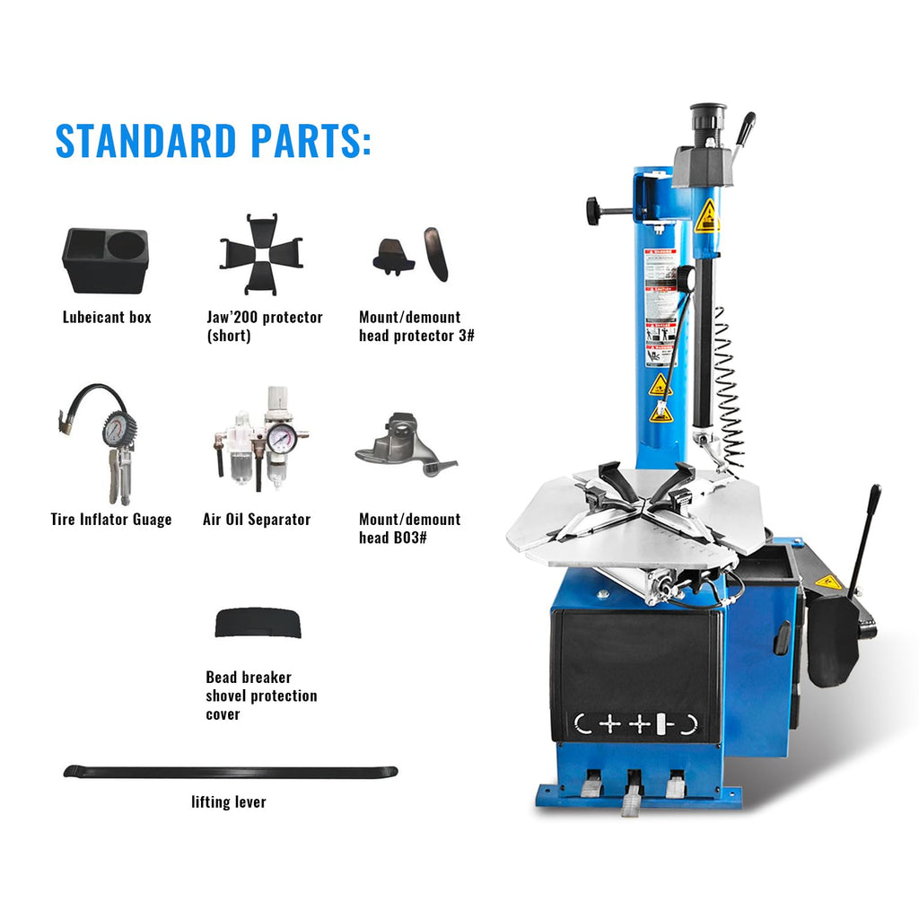 Jack Boss Tire Machine and Wheel Balancer Combo, Tire Changer Wheel Balancer Machine Combo Rim Clamp 24" Set Item