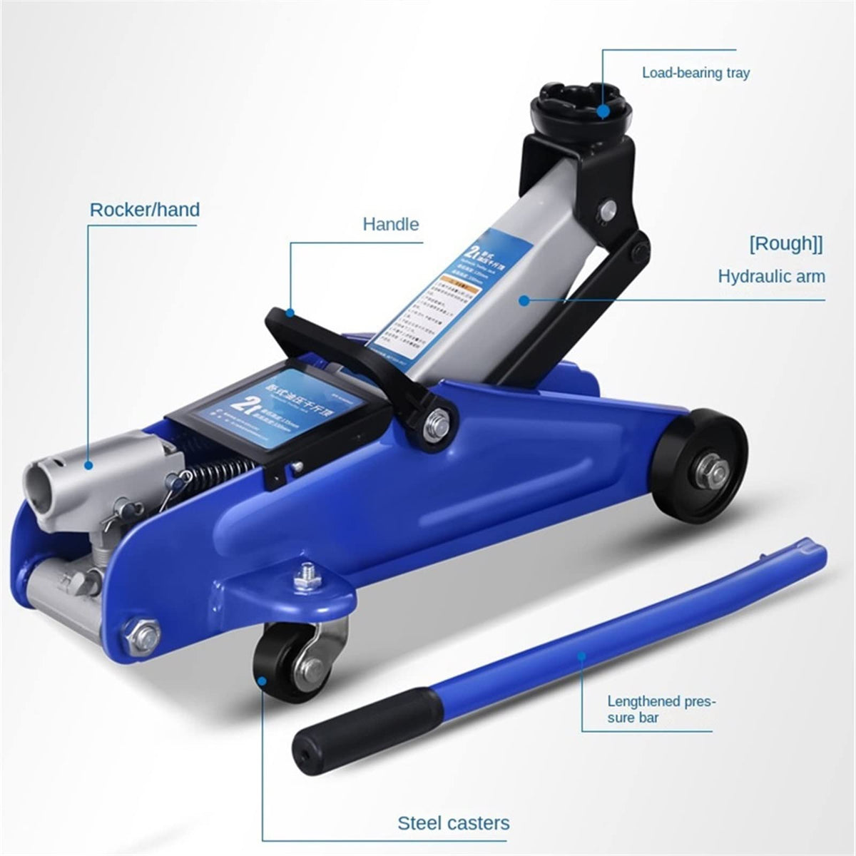 Horizontal Hydraulic Jack 2t Car Jack Car with On-Board Hydraulic Jack 2t Tire Changing Tool
