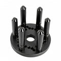 Wheel Balancer Clamp Automotive Wheel Balancing Fixture with Threaded Locating Posts and Six Hole Mounting Plate for Tire Repair Workshop