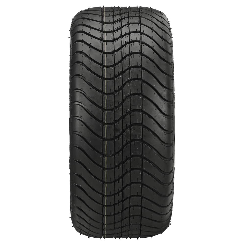 RM Cart 14" Raptor Gloss Black on 215/35-14 LSI Elite Tires (Set of 4) | Golf Cart Tires and Wheels Combo with Standard Lug Nuts