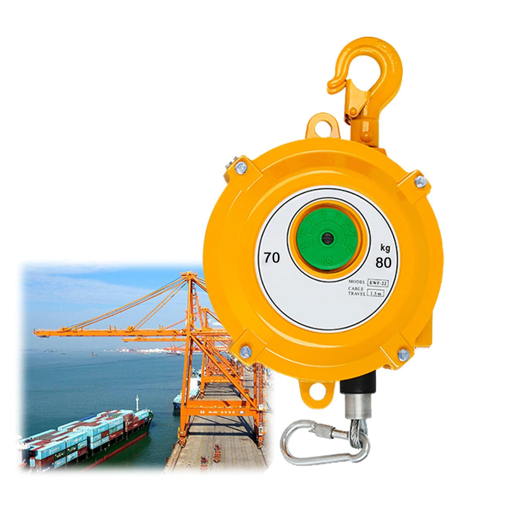 Load-Bearing Spring Balancer,Adjustable Spring Balancer Thick Steel Wire Rope Assembly Line Used for Hanging, Placing, Transporting and Dismantling Tools Etc.(22-30kg)
